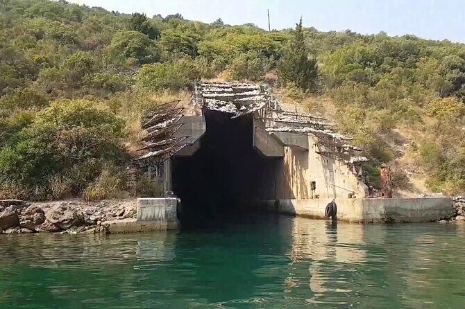 Best Private Blue Cave & Bay of Kotor Speedboat Tour - Mamula Fortress: quick views, big presence at the entrance to the bay