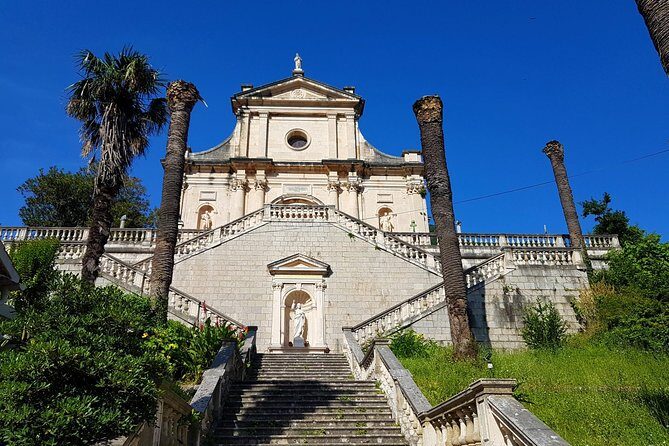 Bike tour - Kotor Bay circle and visit Our Lady of the Rock - Church of Our Lady of Angels: the narrow-part viewpoint break